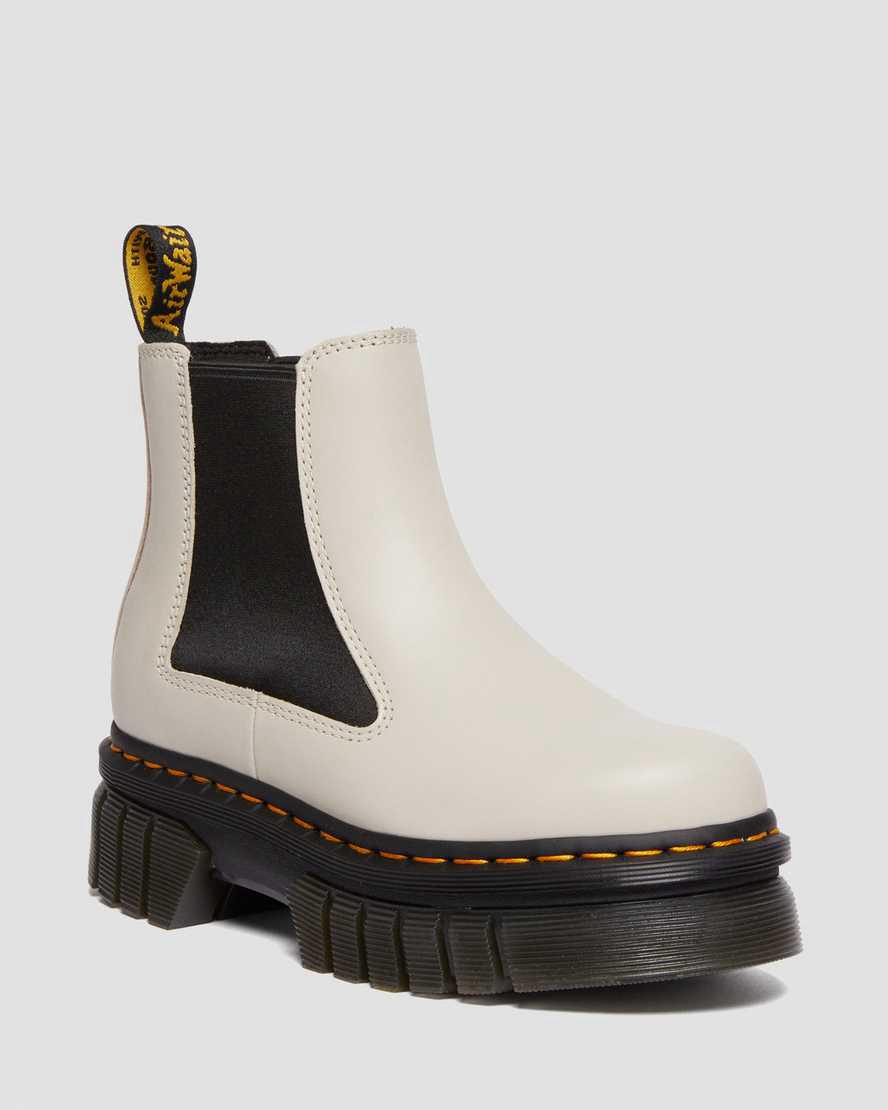 Dr Martens Audrick Nappa Leather Platform Miesten Chelsea Saappaat Harmaat  Suomi |  8534IBHXD