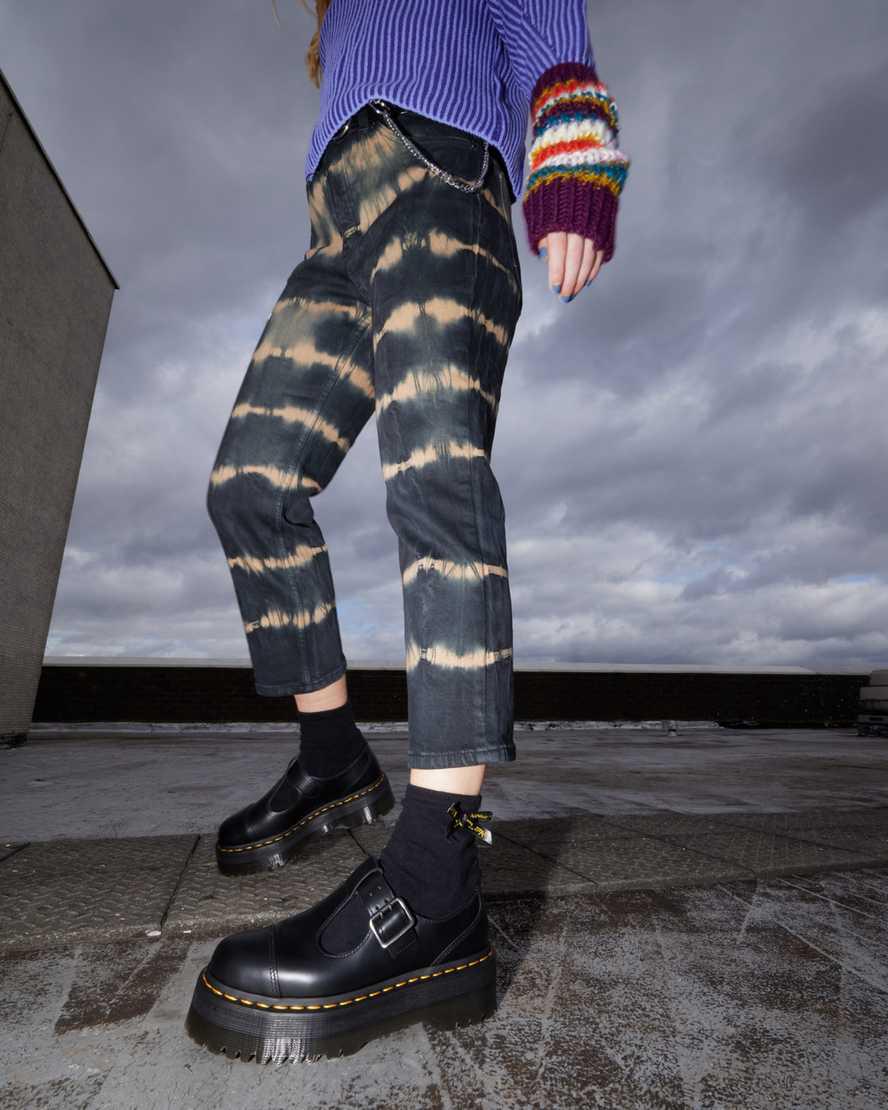 Dr Martens Bethan Polished Smooth Leather Naisten Platform Kengät Mustat  Suomi |  9360WHTLK