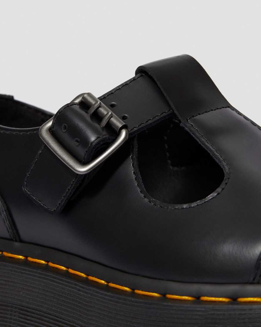 Dr Martens Bethan Polished Smooth Leather Naisten Platform Kengät Mustat  Suomi |  9360WHTLK
