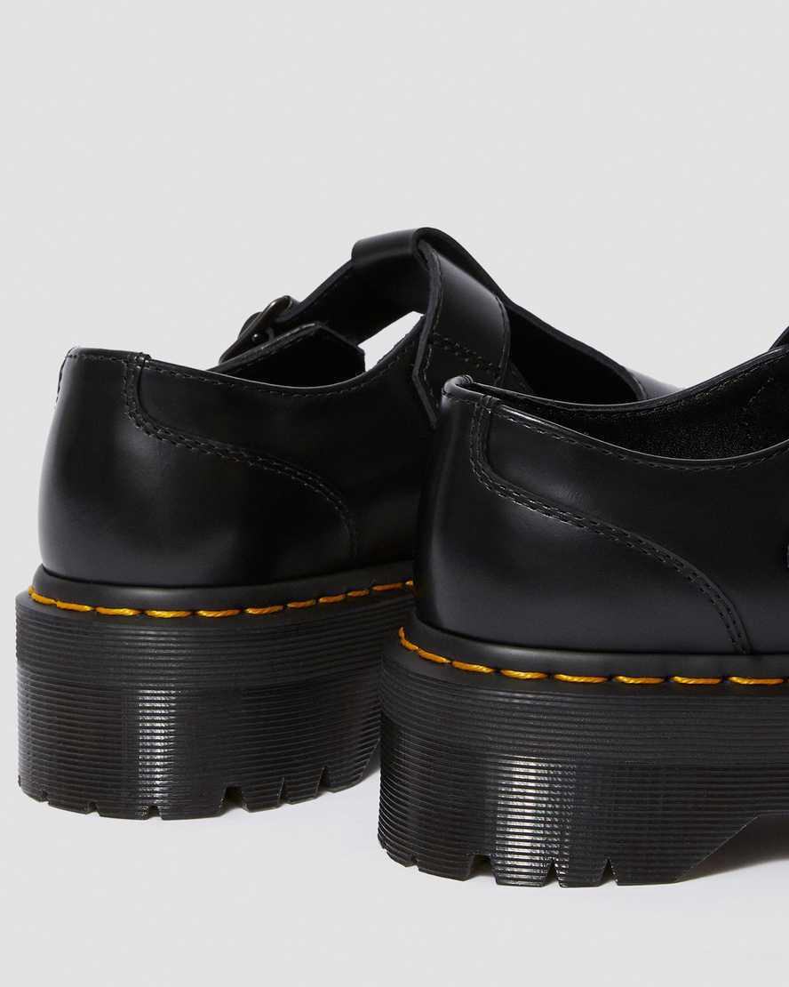 Dr Martens Bethan Polished Smooth Leather Naisten Platform Kengät Mustat  Suomi |  9360WHTLK
