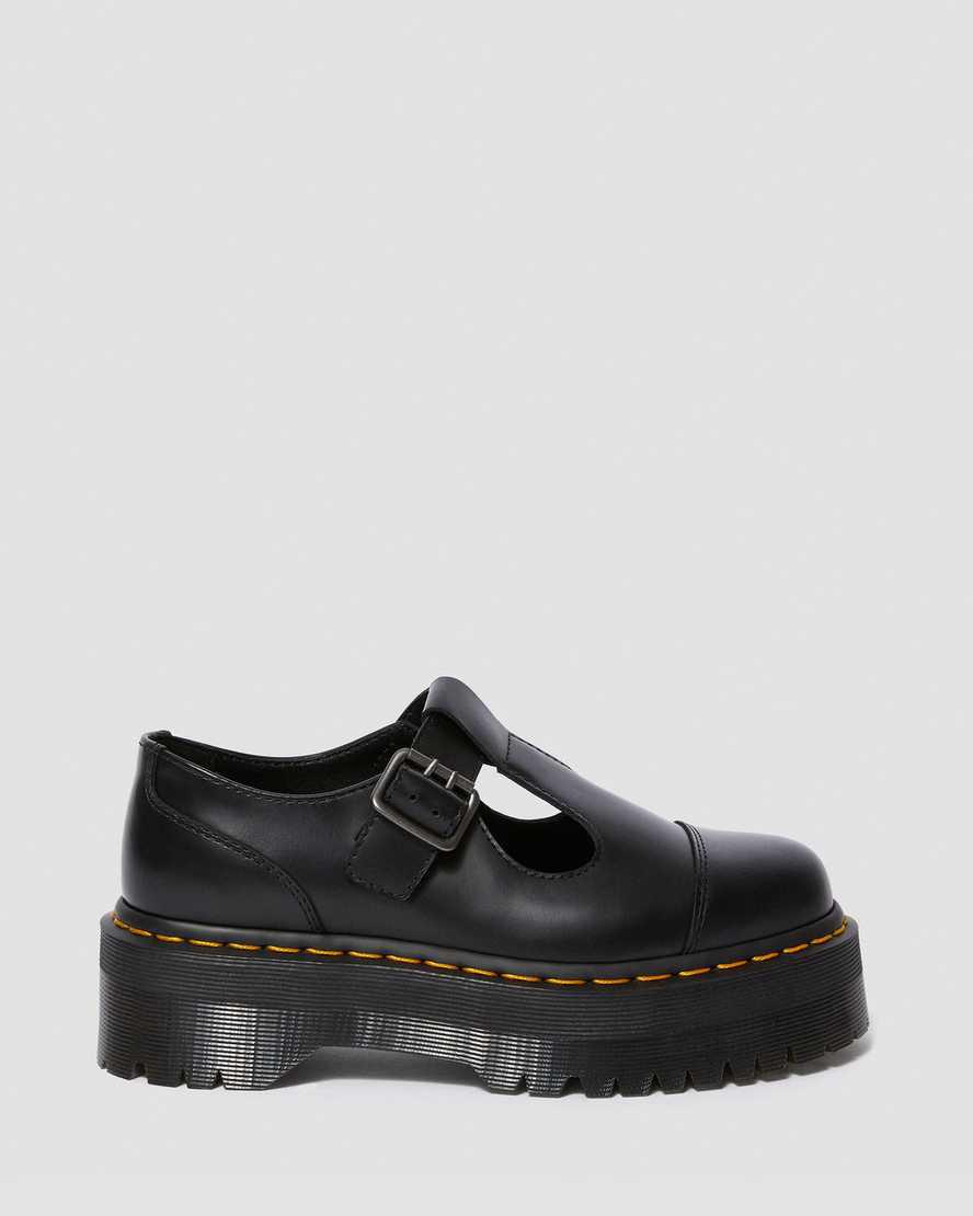 Dr Martens Bethan Polished Smooth Leather Naisten Platform Kengät Mustat  Suomi |  9360WHTLK