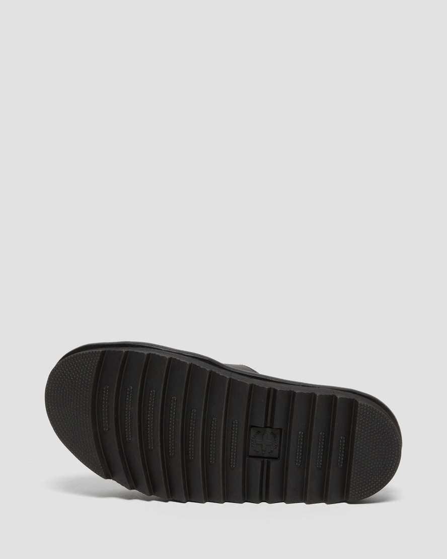 Dr Martens Blaire Flower Buckle Leather Slide Naisten Platform Sandaalit Mustat  Suomi |  5839WFOLA