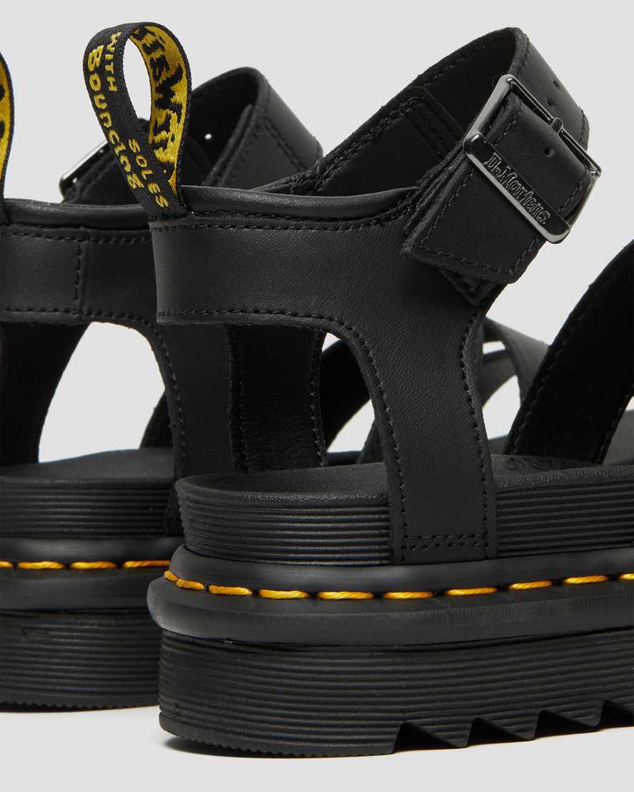 Dr Martens Blaire Hydro Leather Strap Naisten Gladiaattori Sandaalit Mustat  Suomi |  4309YUFXQ