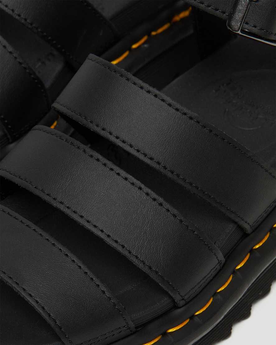 Dr Martens Blaire Hydro Leather Strap Naisten Gladiaattori Sandaalit Mustat  Suomi |  4309YUFXQ