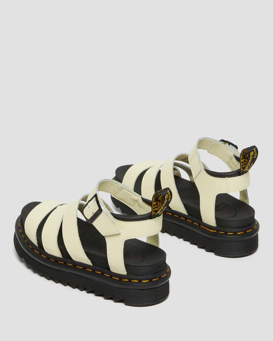 Dr Martens Blaire Hydro Leather Strap Naisten Platform Sandaalit Ruskea Kerma  Suomi |  4615RJCKD