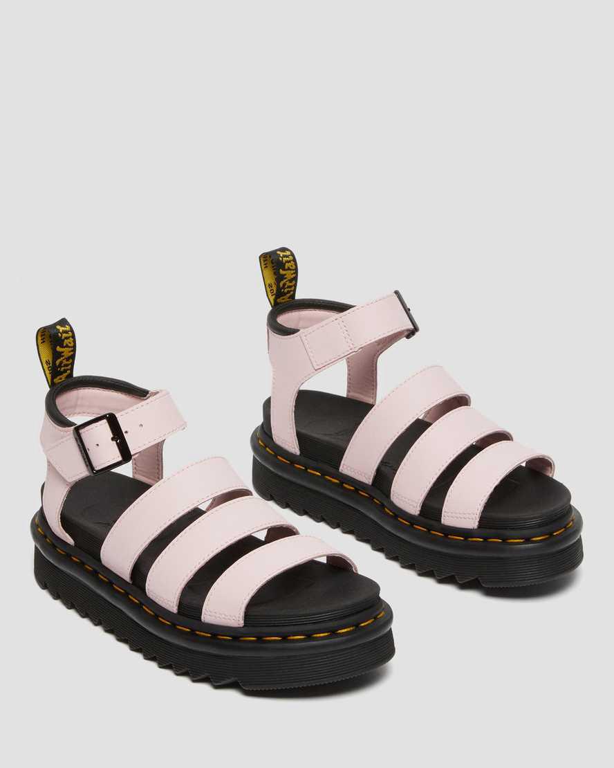 Dr Martens Blaire Hydro Leather Strap Naisten Gladiaattori Sandaalit Pinkki  Suomi |  4837NYOCL