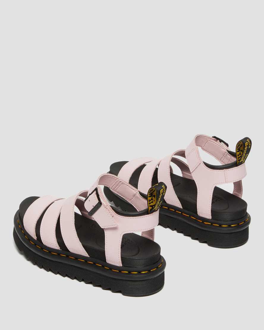 Dr Martens Blaire Hydro Leather Strap Naisten Gladiaattori Sandaalit Pinkki  Suomi |  4837NYOCL