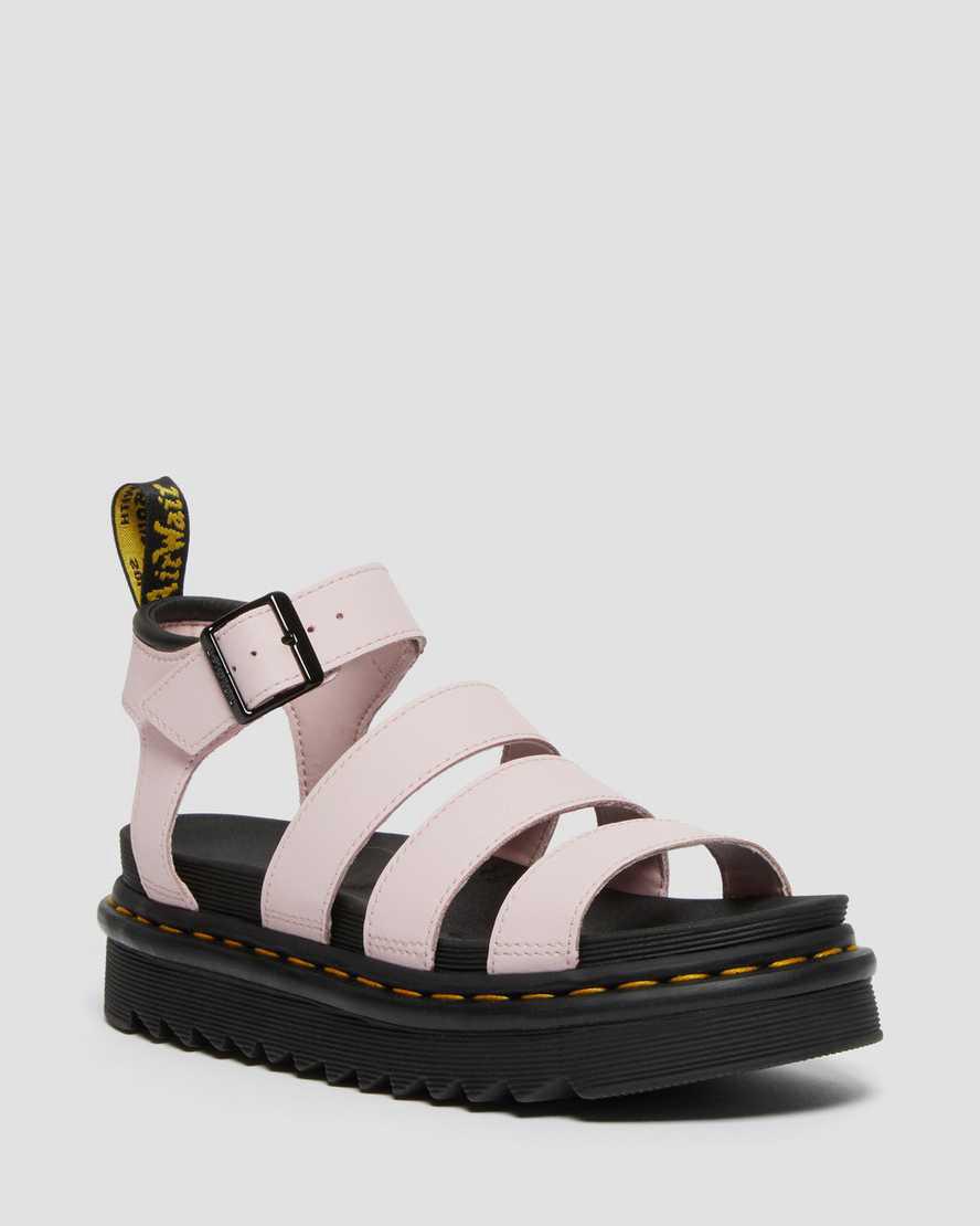 Dr Martens Blaire Hydro Leather Strap Naisten Gladiaattori Sandaalit Pinkki  Suomi |  4837NYOCL