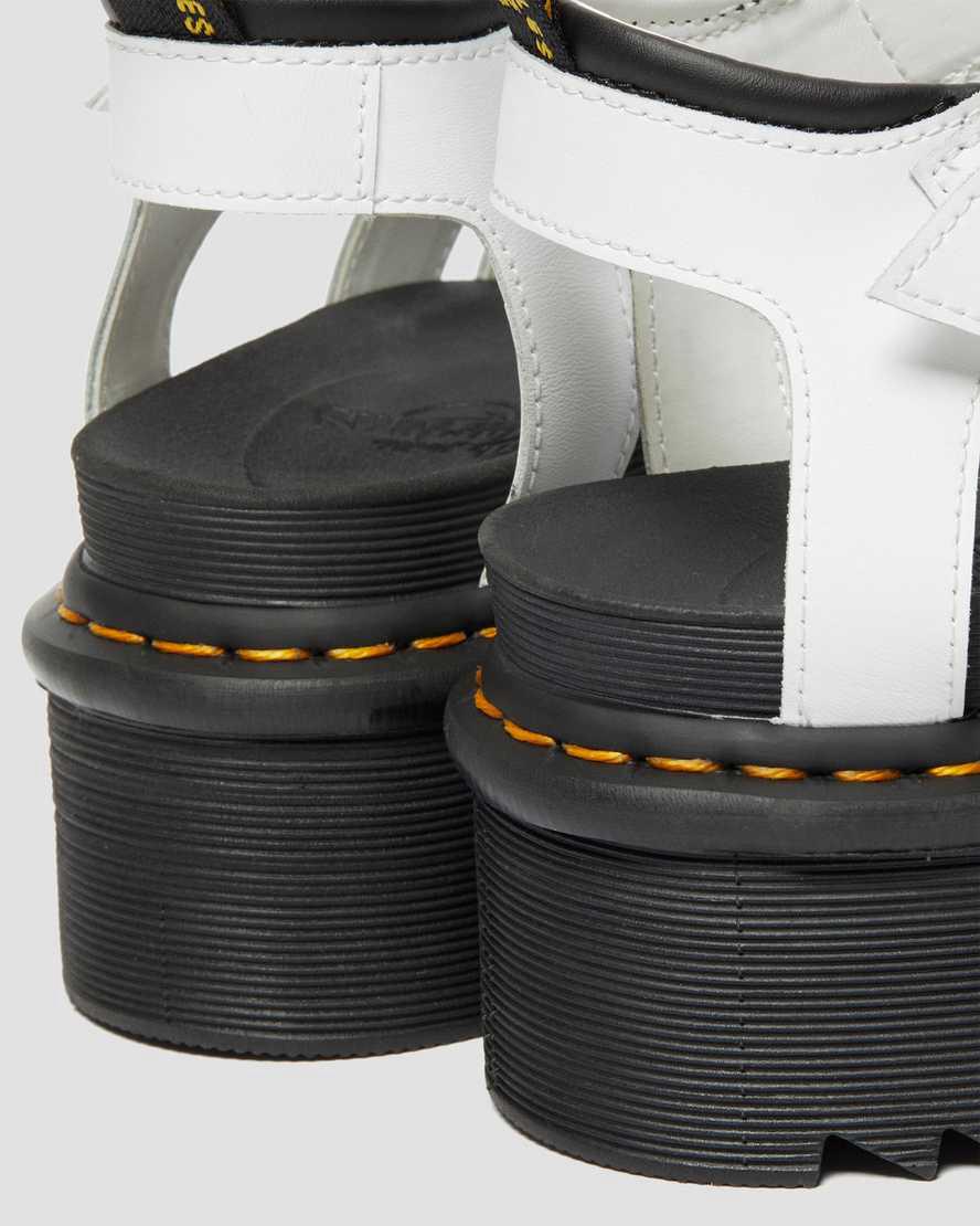 Dr Martens Blaire Hydro Leather Strap Naisten Platform Sandaalit Valkoinen  Suomi |  8264OGZYA
