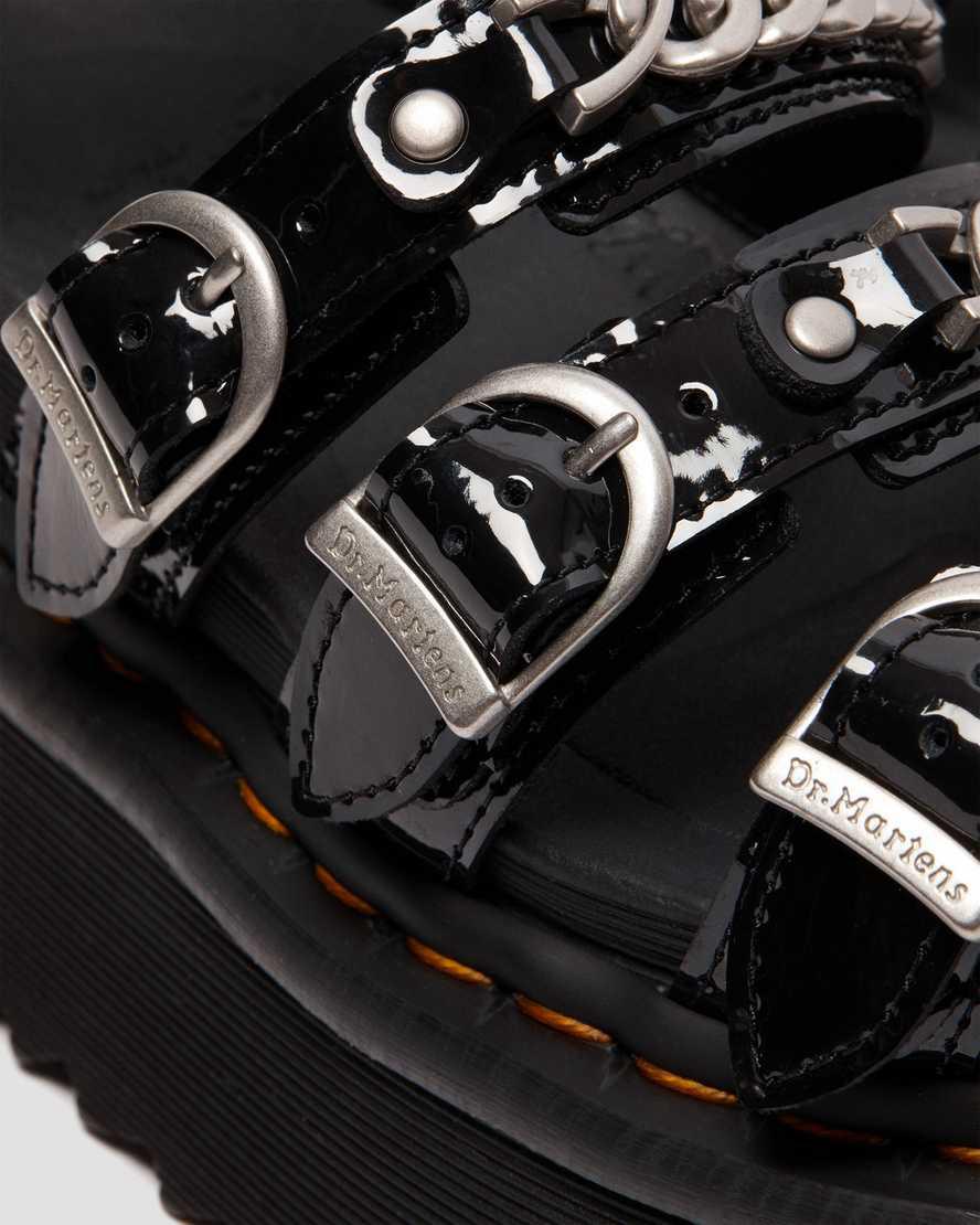 Dr Martens Blaire II Chain Patent Leather Platform Strap Naisten Gladiaattori Sandaalit Mustat  Suomi |  6493MTXDO