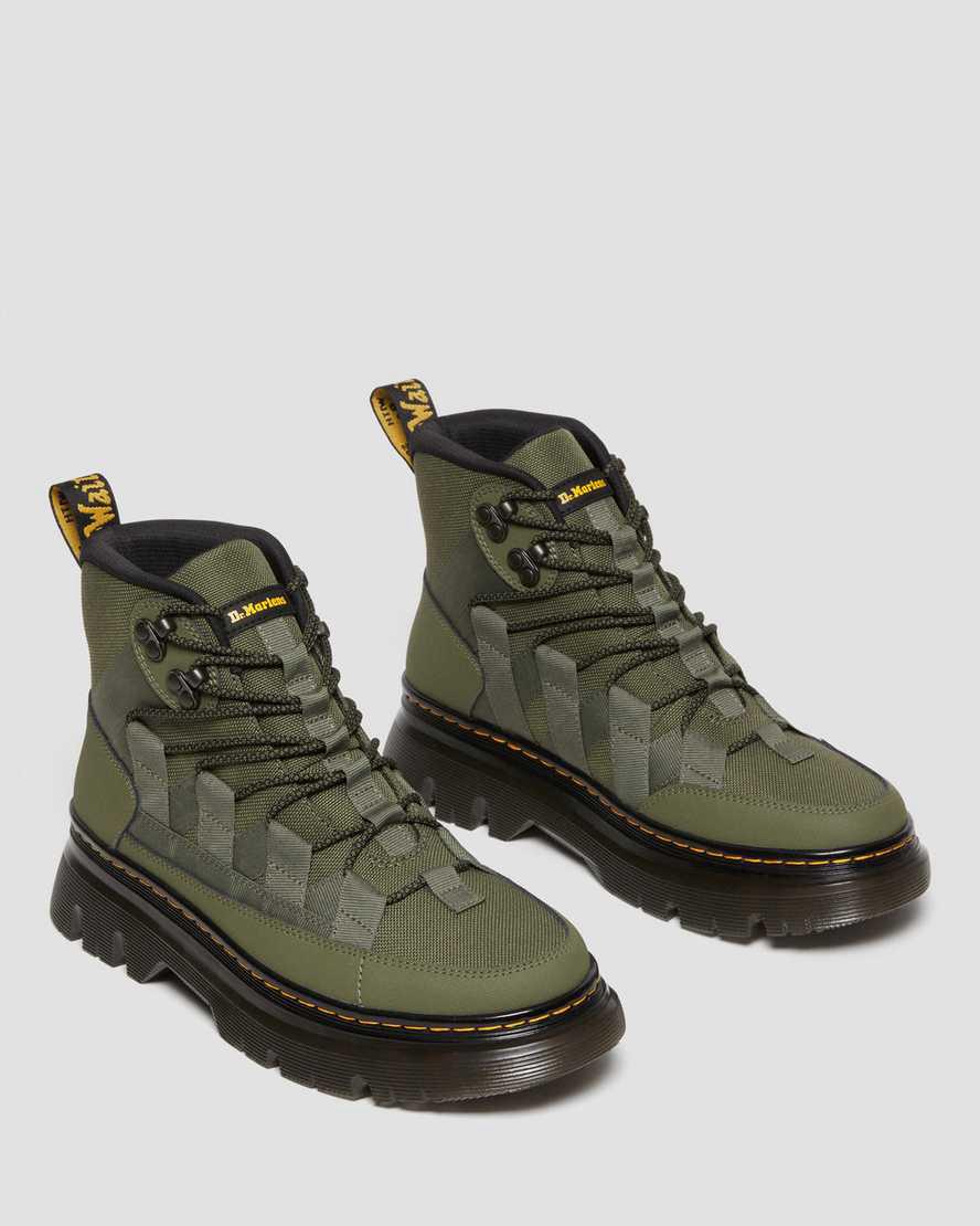 Dr Martens Boury Leather Miesten Nilkkurit Khaki Vihreä  Suomi |  8139WARDF