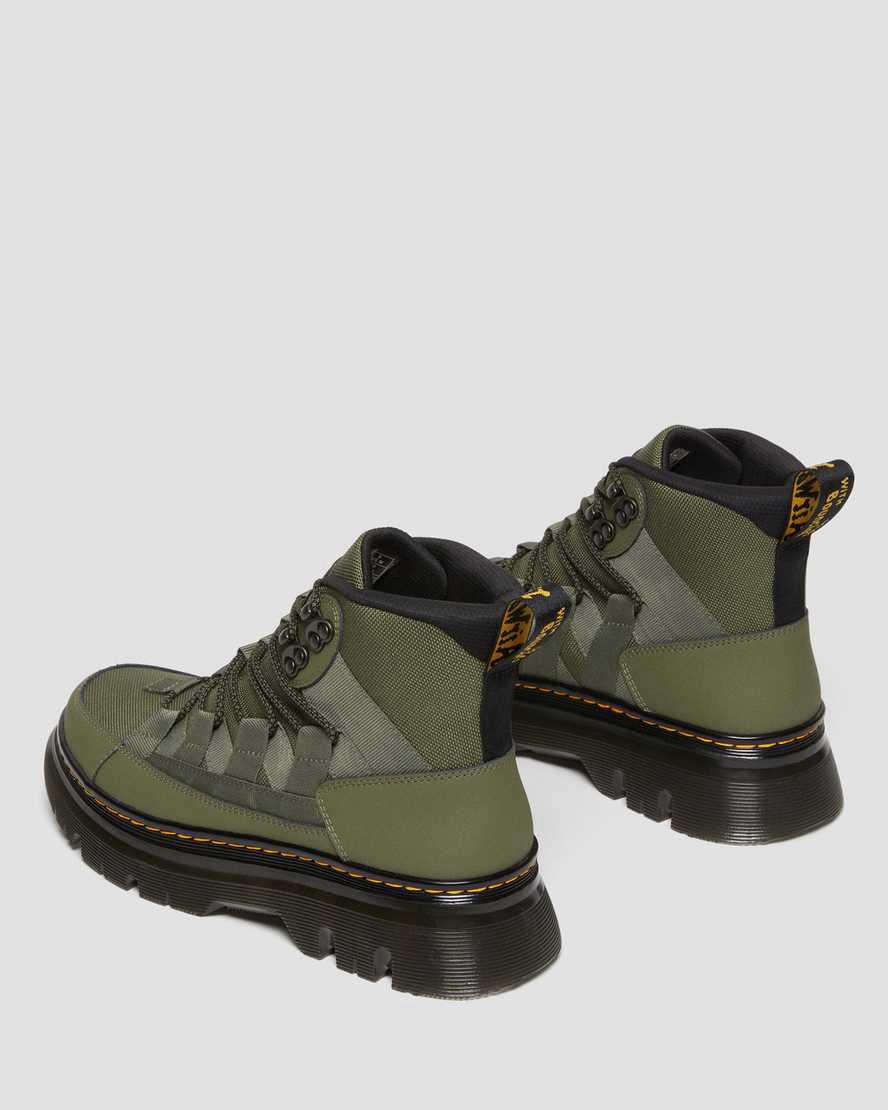 Dr Martens Boury Leather Miesten Nilkkurit Khaki Vihreä  Suomi |  8139WARDF