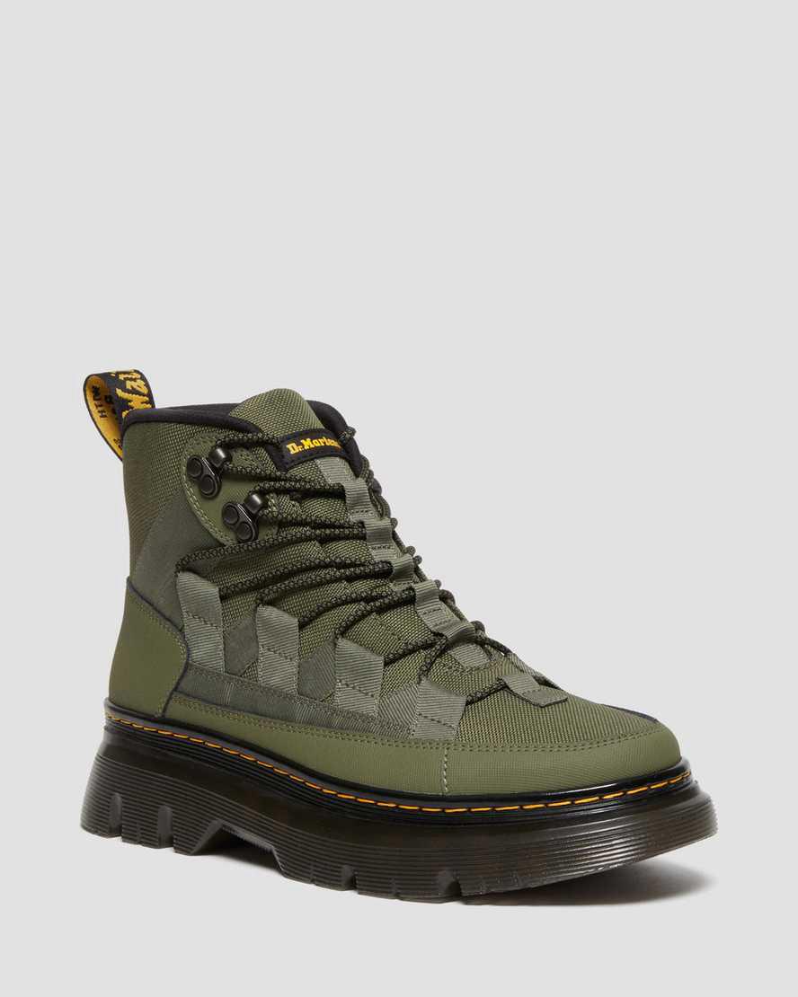 Dr Martens Boury Leather Miesten Nilkkurit Khaki Vihreä  Suomi |  8139WARDF