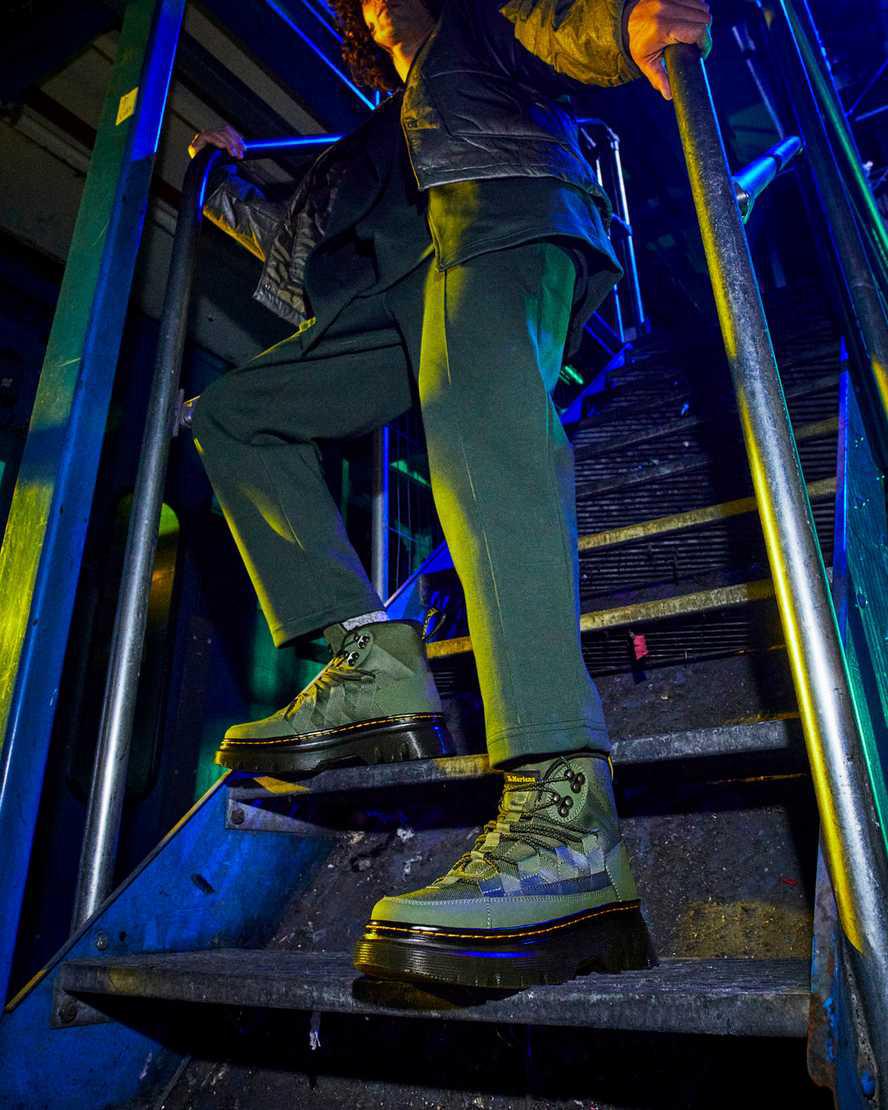 Dr Martens Boury Leather Naisten Vapaa-ajan Saappaat Khaki Vihreä  Suomi |  9820NRQWP