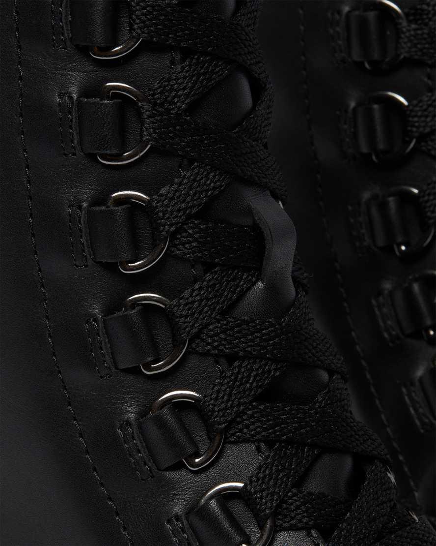Dr Martens Chesney Leather Flared Lace Up Naisten Korkokengät Saappaat Mustat  Suomi |  0348GVBYQ