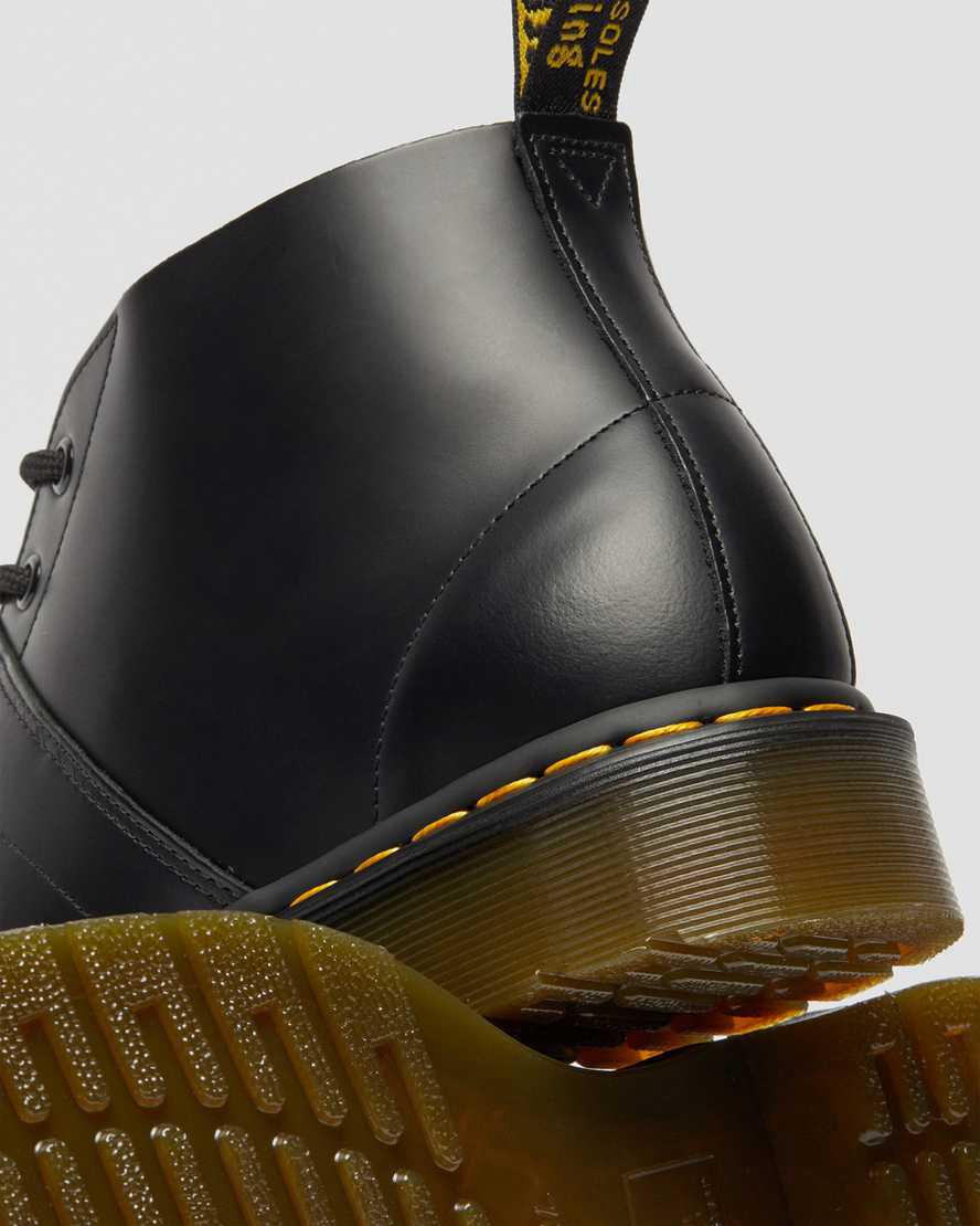 Dr Martens Church Smooth Leather Monkey Miesten Originals Boots Mustat  Suomi |  5467HMACP