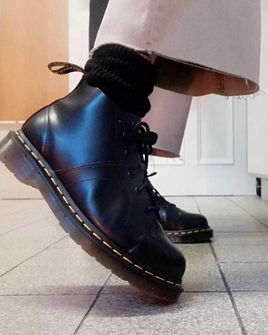 Dr Martens Church Smooth Leather Monkey Naisten Nilkkurit Mustat  Suomi |  8145XHREB