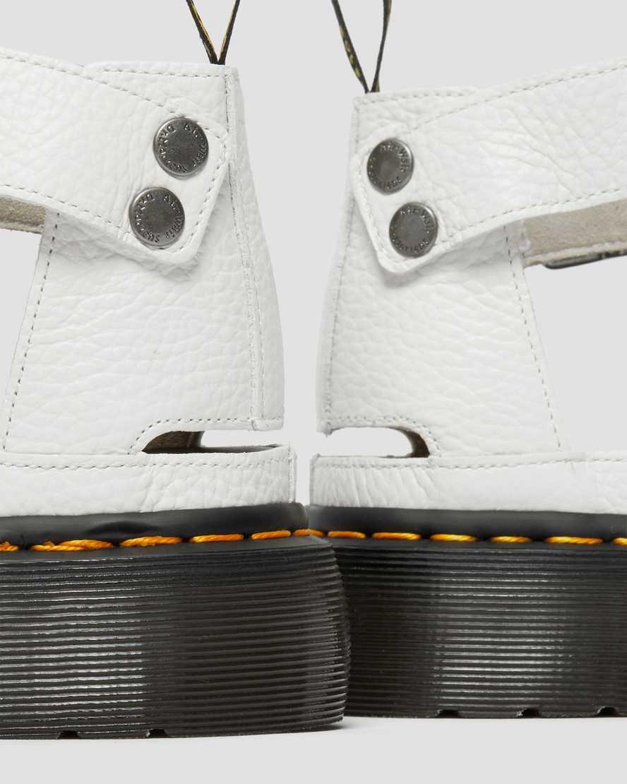 Dr Martens Clarissa II Leather Naisten Platform Sandaalit Valkoinen  Suomi |  4351TZKXI
