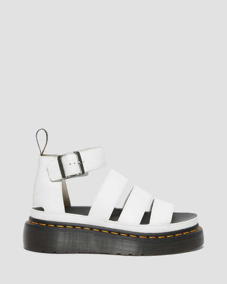 Dr Martens Clarissa II Leather Naisten Platform Sandaalit Valkoinen  Suomi |  4351TZKXI