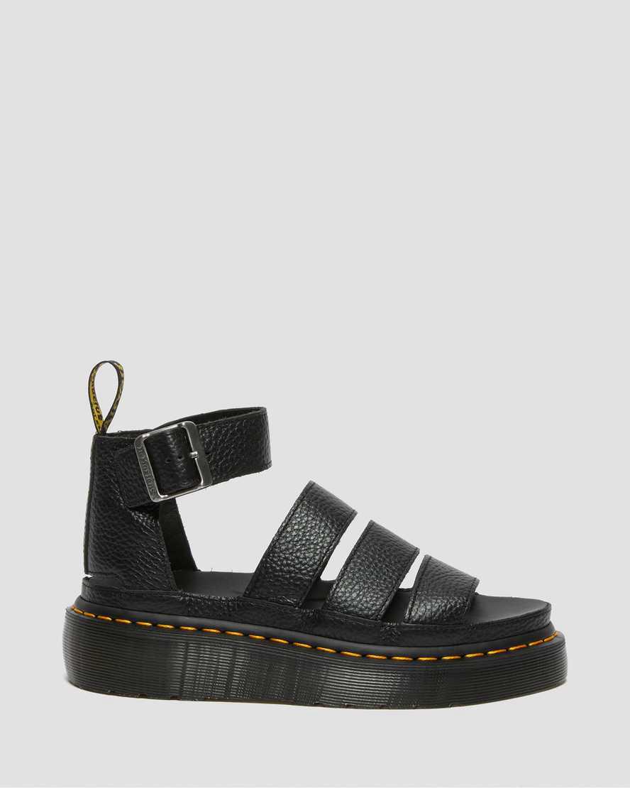 Dr Martens Clarissa II Leather Naisten Platform Sandaalit Mustat  Suomi |  5260QRGKE