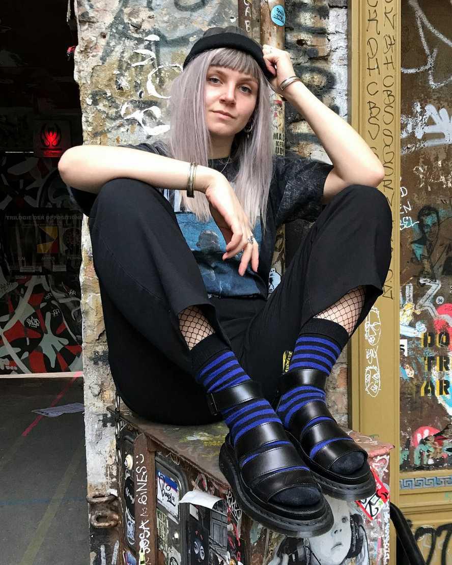 Dr Martens Clarissa II Leather Strap Naisten Gladiaattori Sandaalit Mustat  Suomi |  3714ACZIL