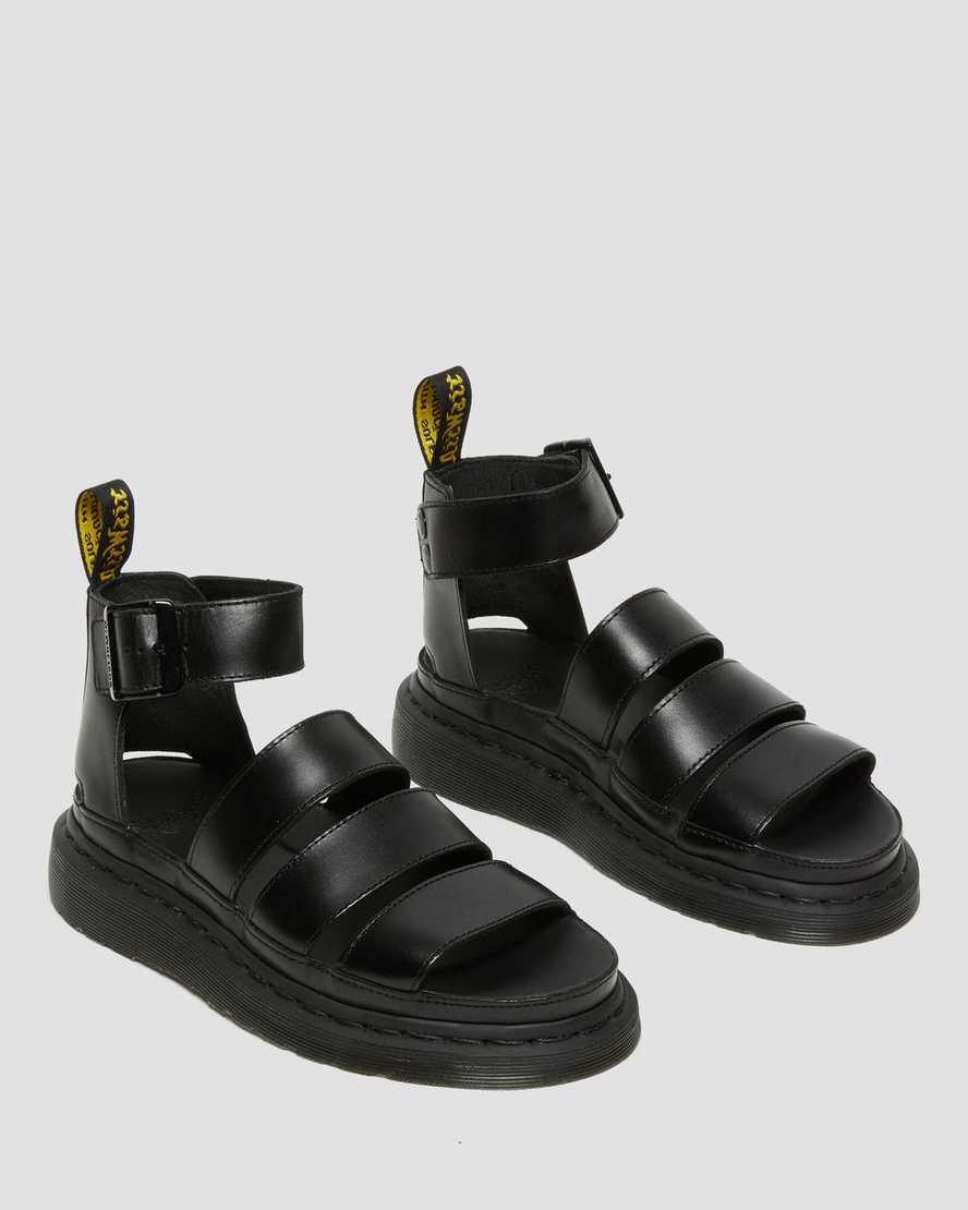 Dr Martens Clarissa II Leather Strap Naisten Gladiaattori Sandaalit Mustat  Suomi |  3714ACZIL