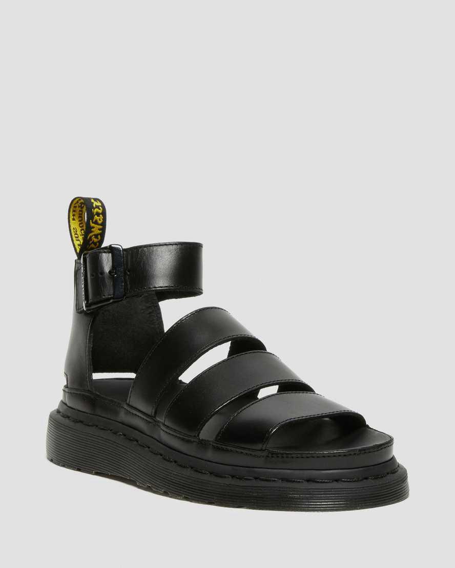 Dr Martens Clarissa II Leather Strap Naisten Gladiaattori Sandaalit Mustat  Suomi |  3714ACZIL
