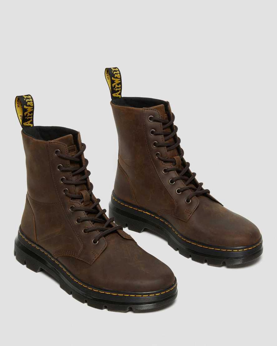 Dr Martens Combs Crazy Horse Leather Naisten Vapaa-ajan Saappaat Ruskea  Suomi |  2675NZSJT