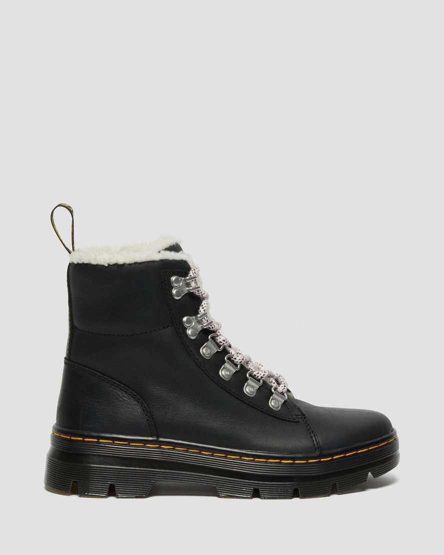 Dr Martens Combs Faux Shearling Lined Naisten Nilkkurit Mustat  Suomi |  1540XGKWP