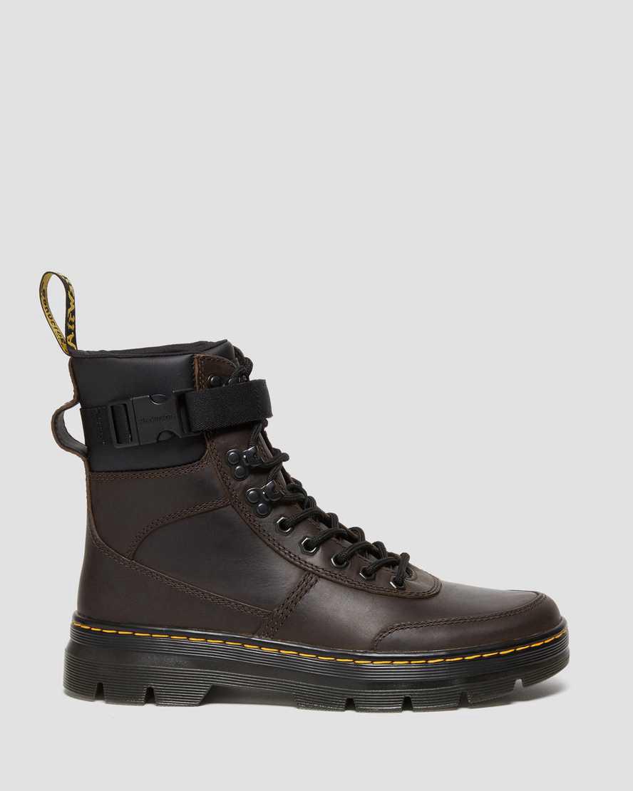 Dr Martens Combs Tech Crazy Horse Leather Naisten Vapaa-ajan Saappaat Tummanruskea  Suomi |  6127EWPDN