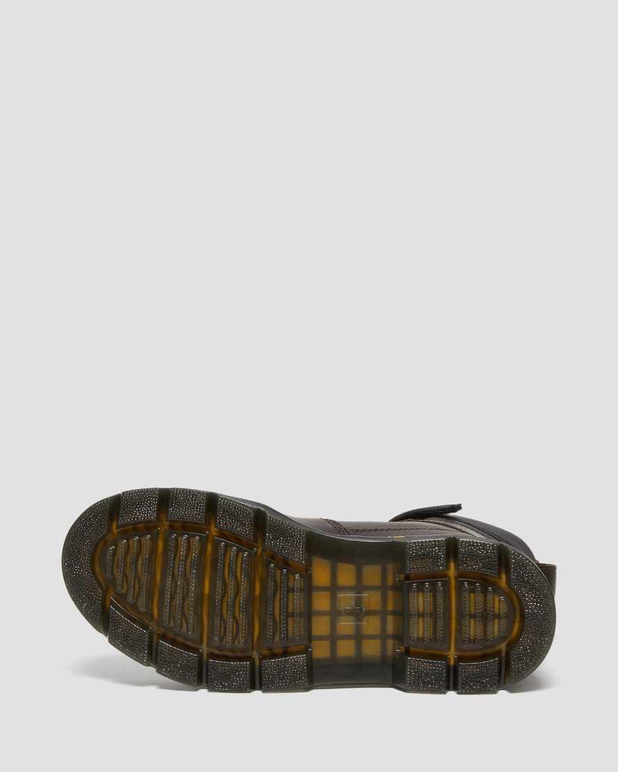 Dr Martens Combs Tech Crazy Horse Leather Naisten Vapaa-ajan Saappaat Tummanruskea  Suomi |  6127EWPDN