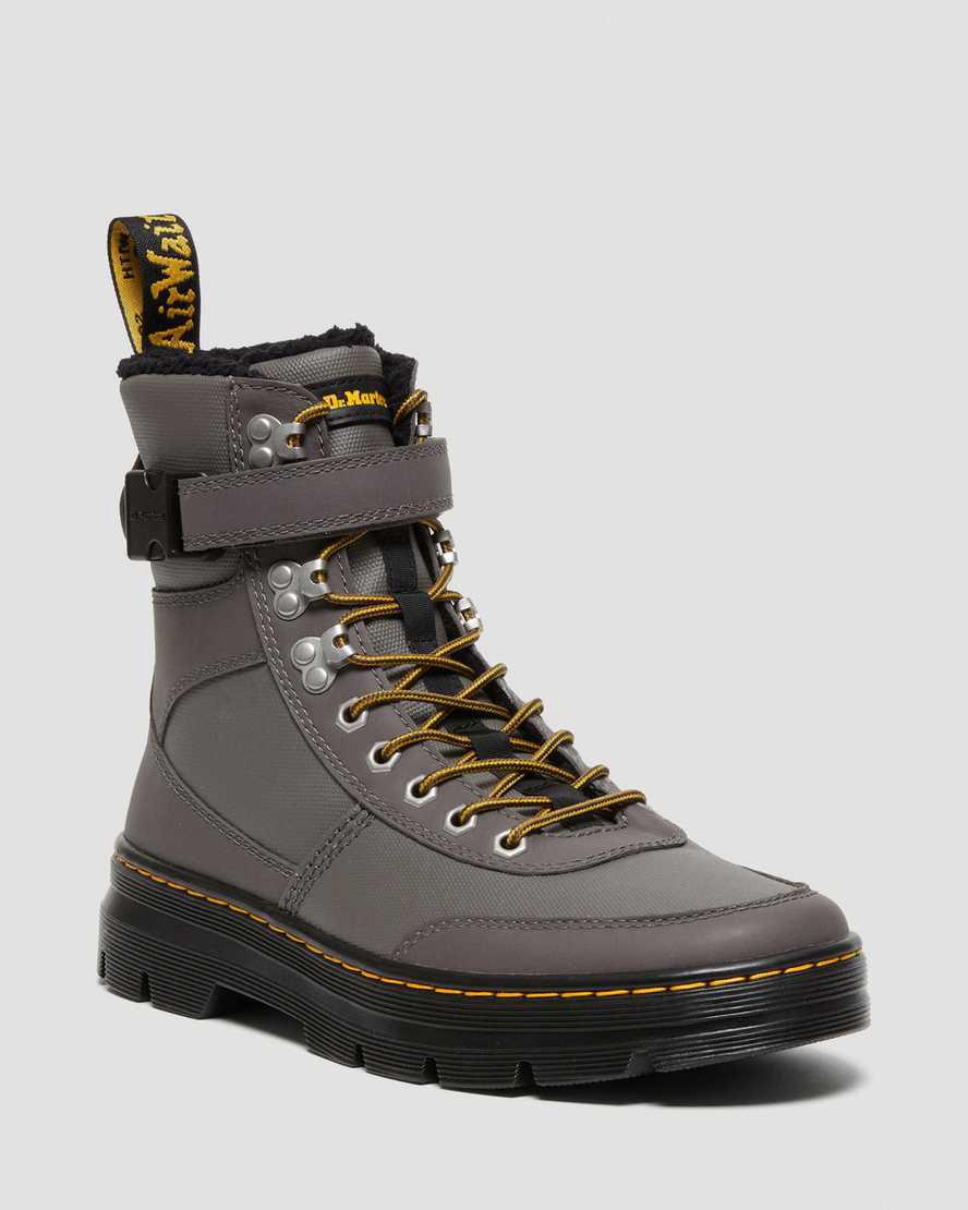 Dr Martens Combs Tech Faux Fur-Lined Naisten Vapaa-ajan Saappaat Harmaat  Suomi |  7812ZNOMG
