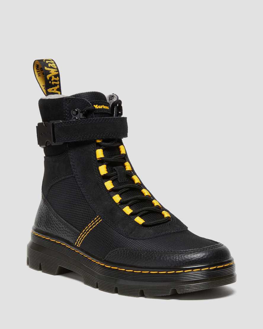Dr Martens Combs Tech Milled Nappa & Suede Naisten Nilkkurit Mustat  Suomi |  6530LKGHY