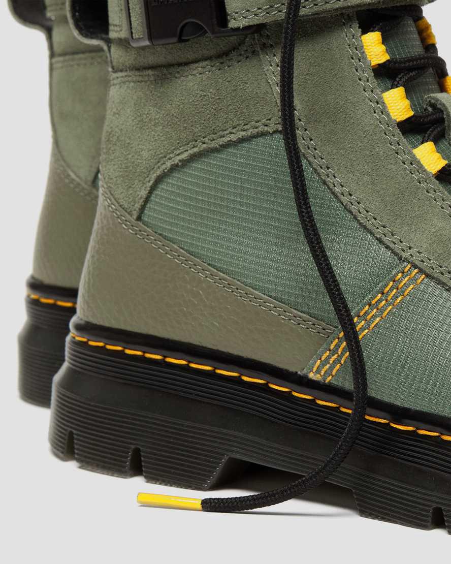 Dr Martens Combs Tech Milled Nappa & Suede Miesten Nilkkurit Khaki Vihreä  Suomi |  7154CFMZQ