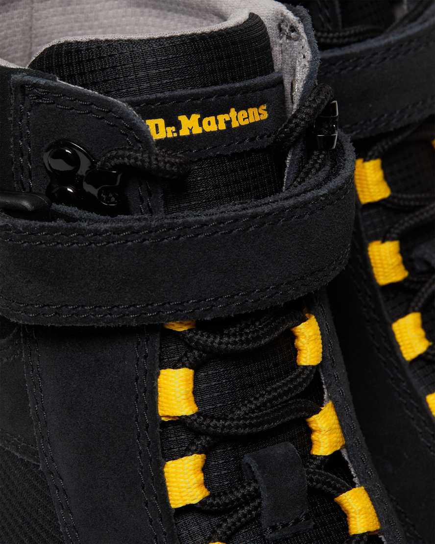 Dr Martens Combs Tech Milled Nappa & Suede Naisten Vapaa-ajan Saappaat Mustat  Suomi |  9716KRUXI
