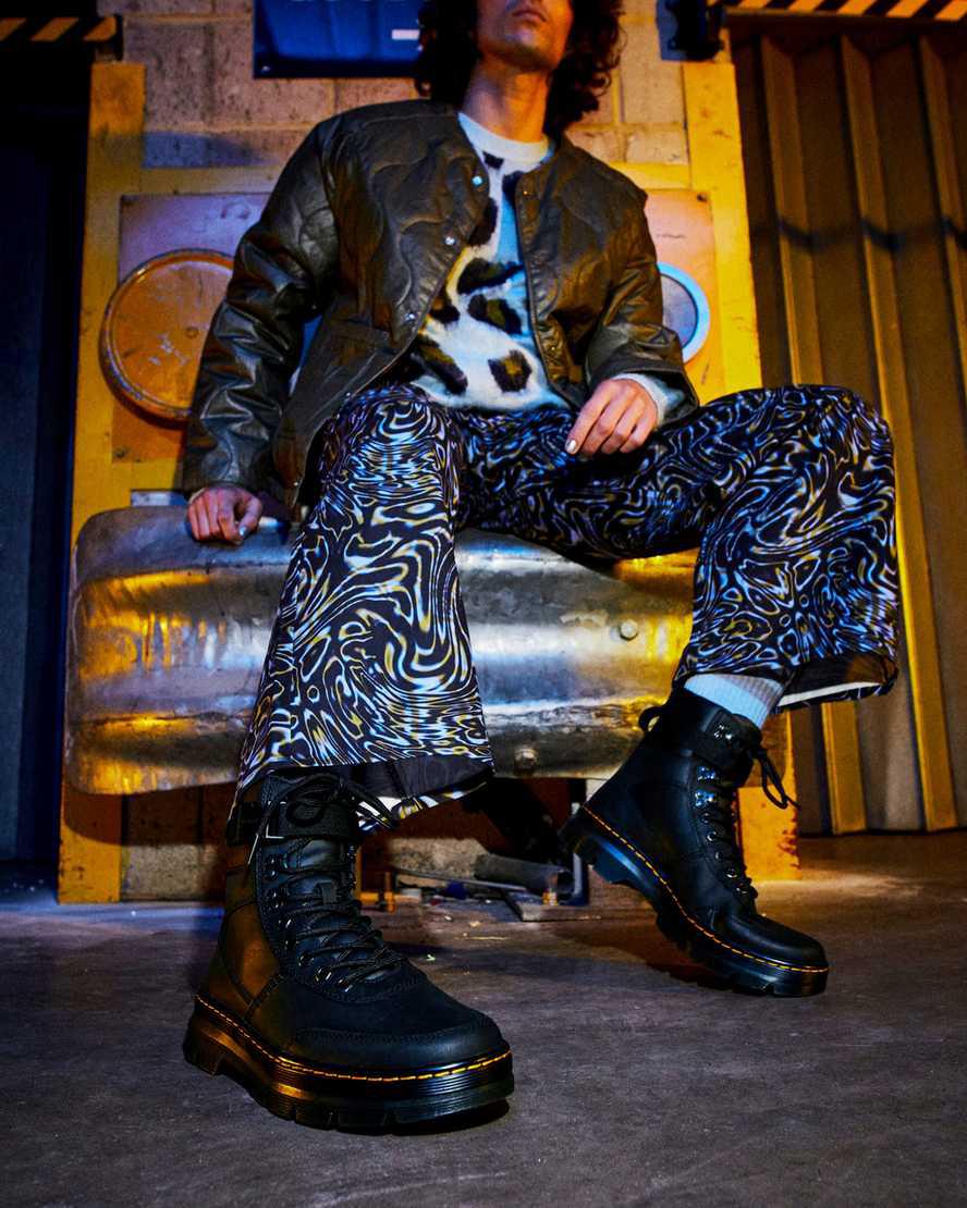 Dr Martens Combs Tech Wyoming Leather Miesten Vapaa-ajan Saappaat Mustat  Suomi |  4827CANYT