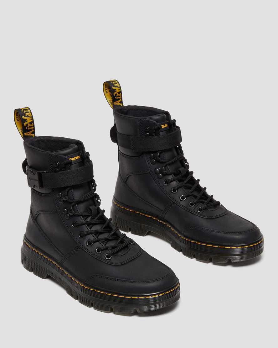 Dr Martens Combs Tech Wyoming Leather Miesten Vapaa-ajan Saappaat Mustat  Suomi |  4827CANYT