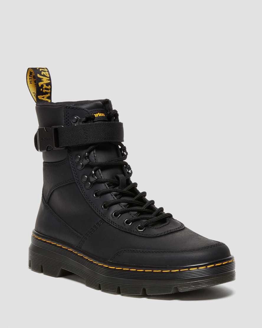 Dr Martens Combs Tech Wyoming Leather Miesten Nilkkurit Mustat  Suomi |  8916PJQIB