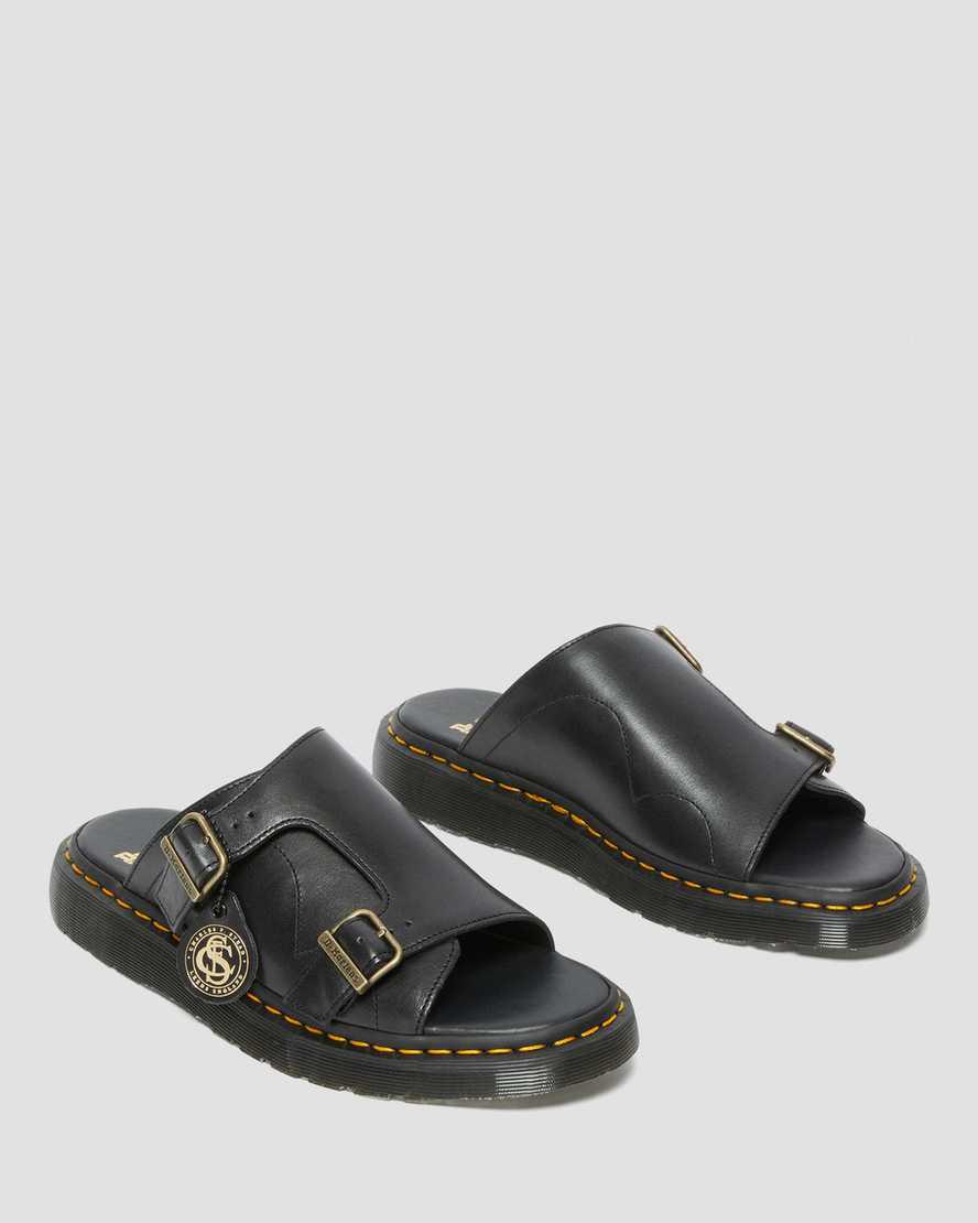 Dr Martens Dayne Made in England Leather Slide Miesten Sandaalit Mustat  Suomi |  9721IGKEU