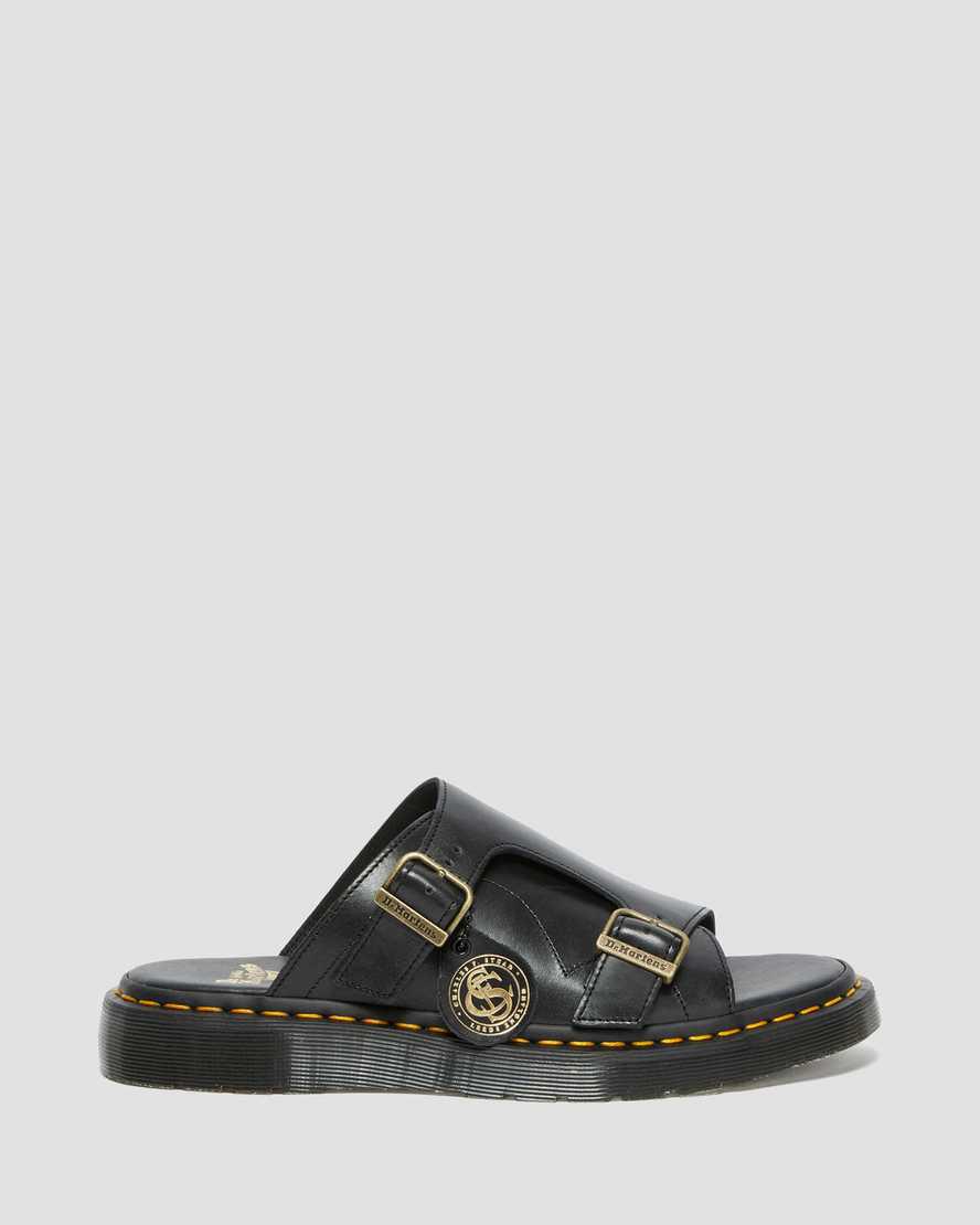 Dr Martens Dayne Made in England Leather Slide Miesten Sandaalit Mustat  Suomi |  9721IGKEU