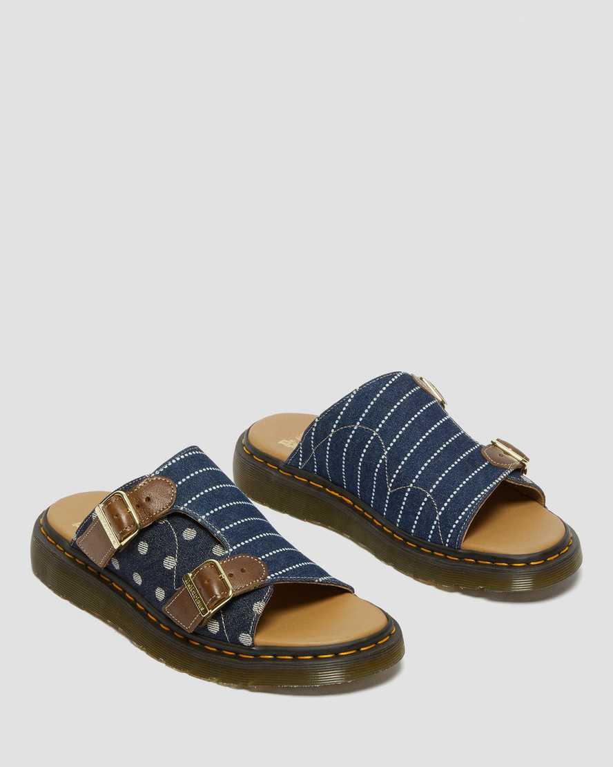 Dr Martens Dayne Made in England Pinstripe Dot Miesten Rantasandaalit Monivärinen Raidallinen  Suomi |  9681BFQRG