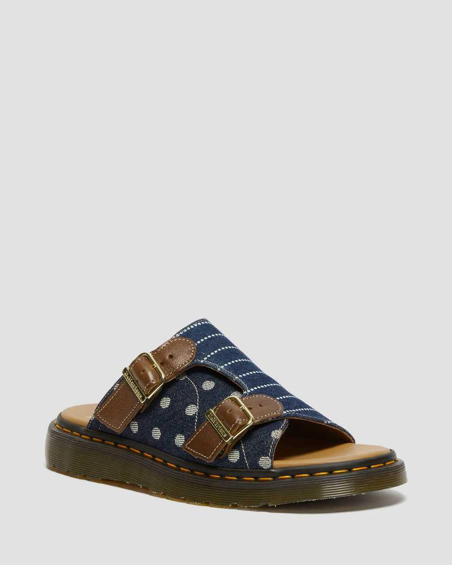 Dr Martens Dayne Made in England Pinstripe Dot Miesten Rantasandaalit Monivärinen Raidallinen  Suomi |  9681BFQRG