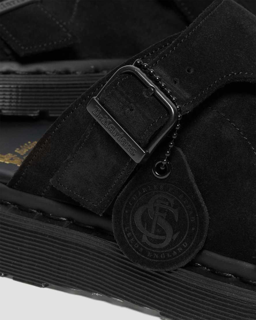 Dr Martens Dayne Made in England Suede Miesten Rantasandaalit Mustat  Suomi |  9412SFHYL