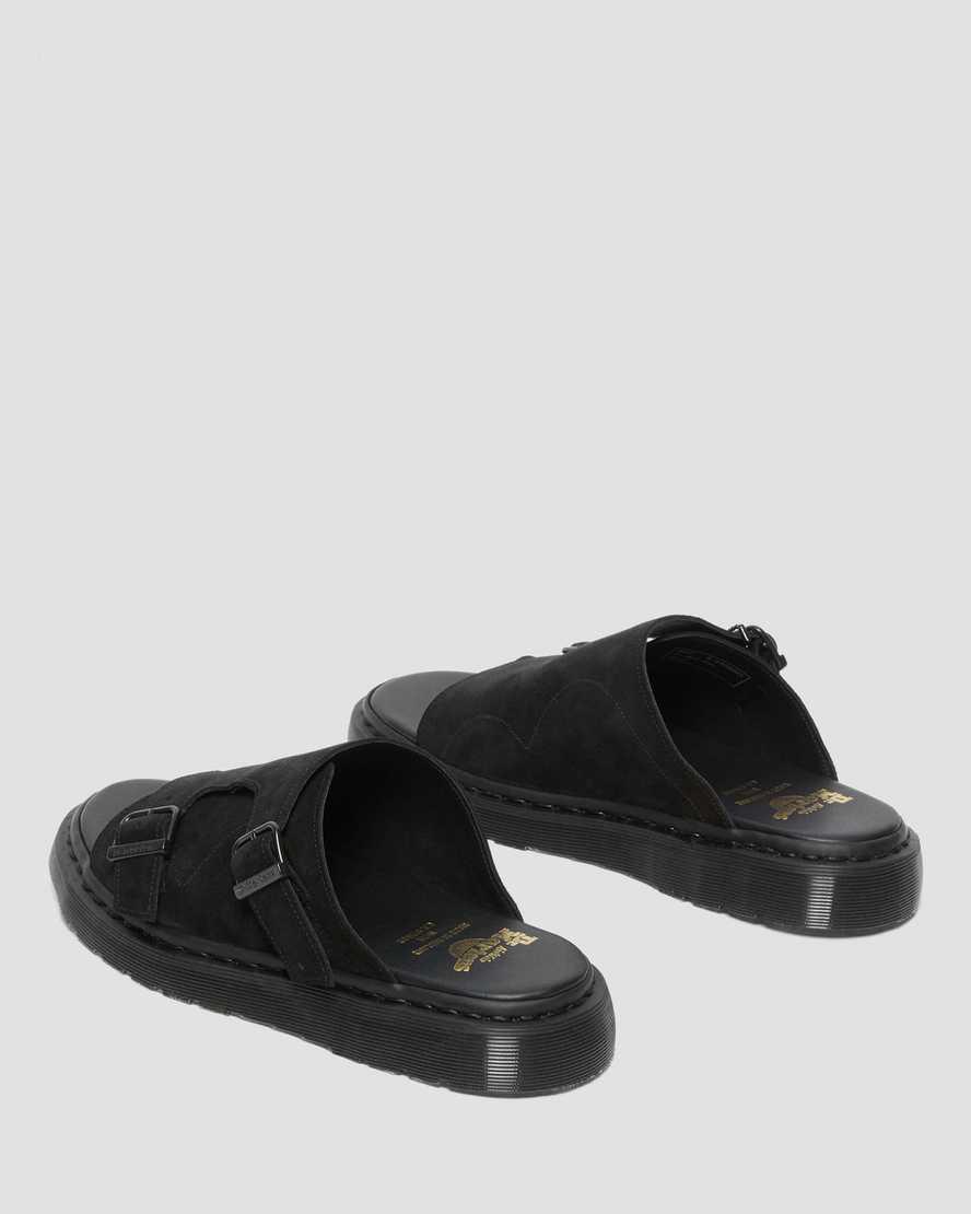 Dr Martens Dayne Made in England Suede Miesten Rantasandaalit Mustat  Suomi |  9412SFHYL