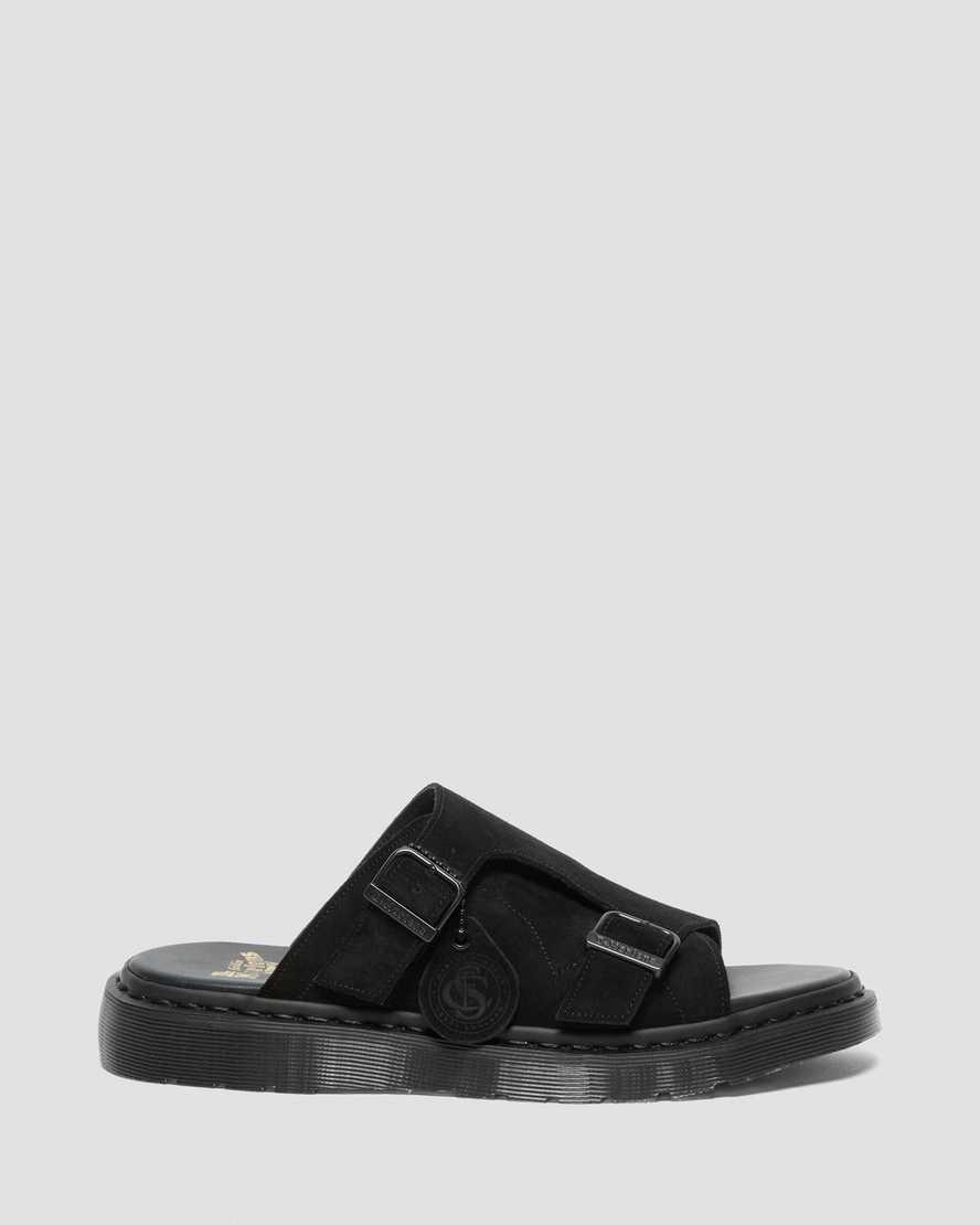 Dr Martens Dayne Made in England Suede Miesten Rantasandaalit Mustat  Suomi |  9412SFHYL