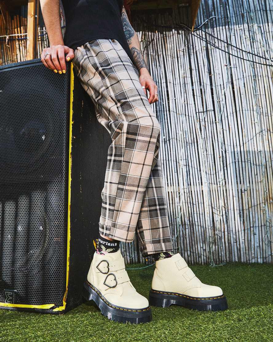 Dr Martens Devon Heart Leather Platform Naisten Nilkkurit Ruskea Kerma  Suomi |  8469OEDSL