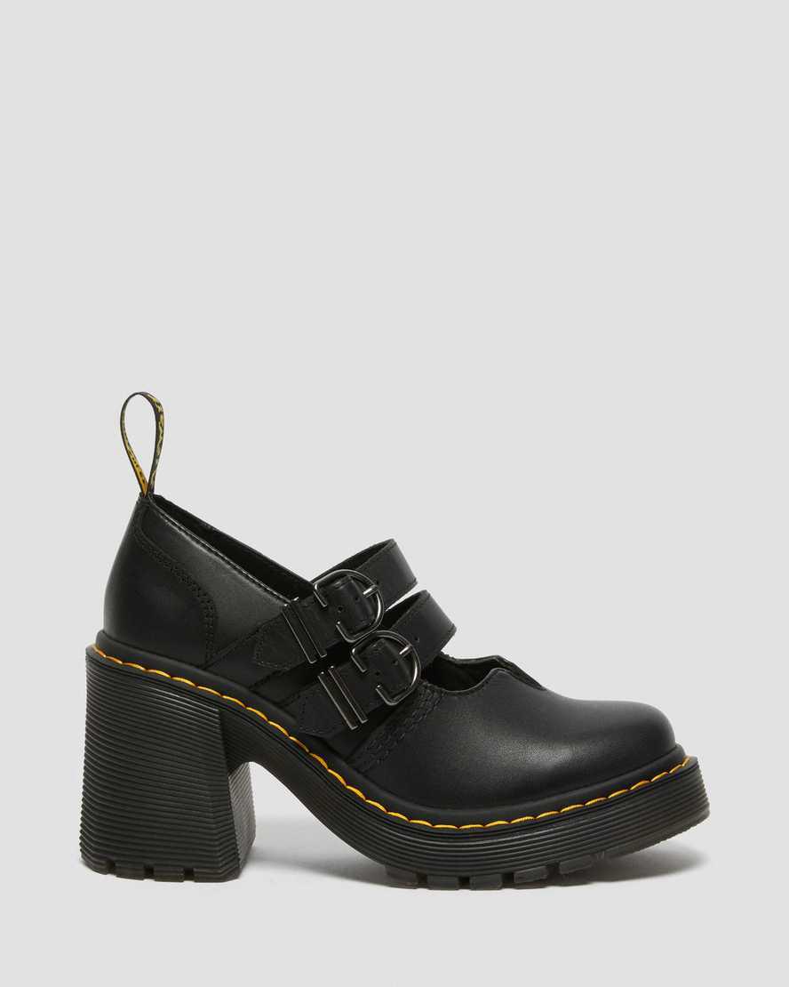 Dr Martens Eviee Sendal Leather Heeled Naisten Mary Jane Kengät Mustat  Suomi |  1978HKILG