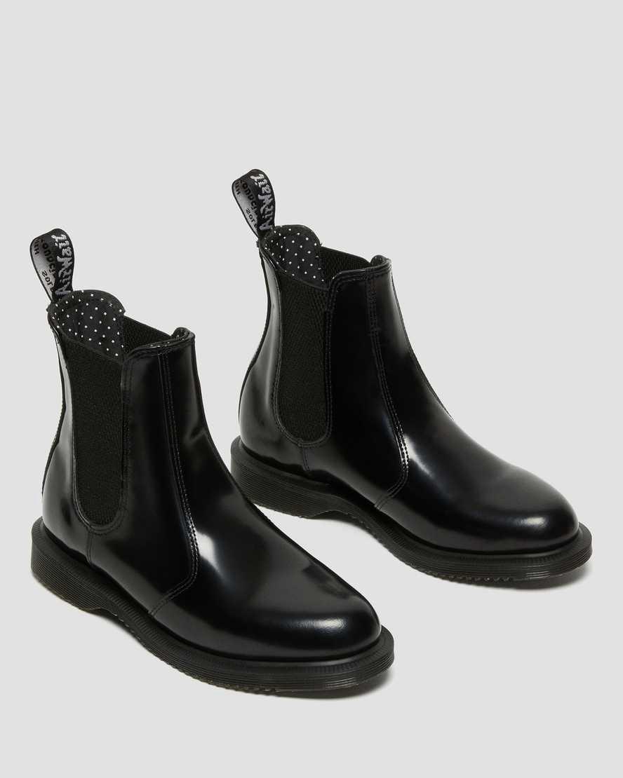 Dr Martens Flora Smooth Leather Chelsea Naisten Nilkkurit Mustat  Suomi |  3657IGSXP