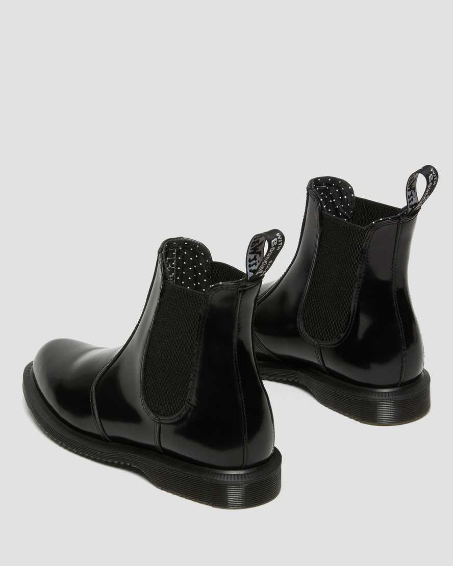 Dr Martens Flora Smooth Leather Chelsea Naisten Nilkkurit Mustat  Suomi |  3657IGSXP