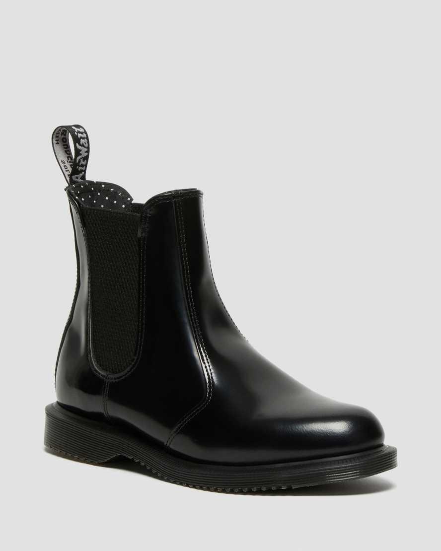 Dr Martens Flora Smooth Leather Chelsea Naisten Nilkkurit Mustat  Suomi |  3657IGSXP